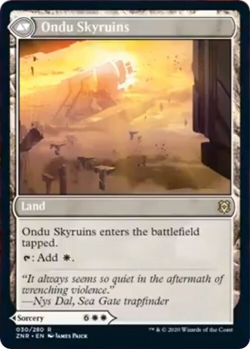 Ondu Inversion // Ondu Skyruins Card Back