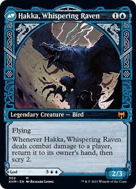 Alrund, God of the Cosmos // Hakka, Whispering Raven Card Back