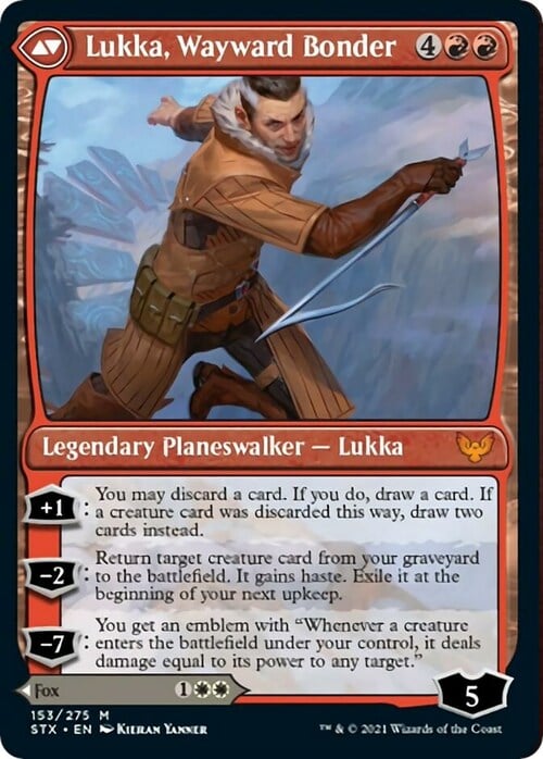 Mila, Crafty Companion // Lukka, Wayward Bonder Card Back