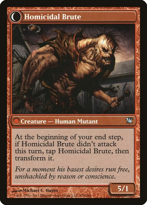 Civilized Scholar // Homicidal Brute Card Back