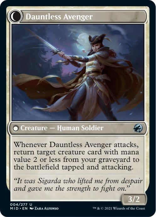 Bereaved Survivor // Dauntless Avenger Card Back