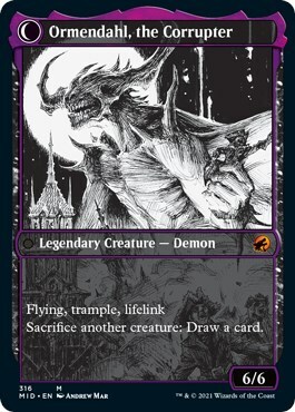 Jerren, Corrupted Bishop // Ormendahl, the Corrupter Card Back