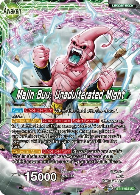 Majin Buu // Majin Buu, Unadulterated Might Card Back