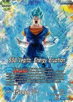 Son Goku & Vegeta // SSB Vegito, Energy Eruption Card Back