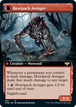 ll-Tempered Loner // Howlpack Avenger Card Back