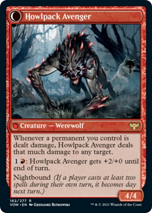 Ill-Tempered Loner // Howlpack Avenger Card Back