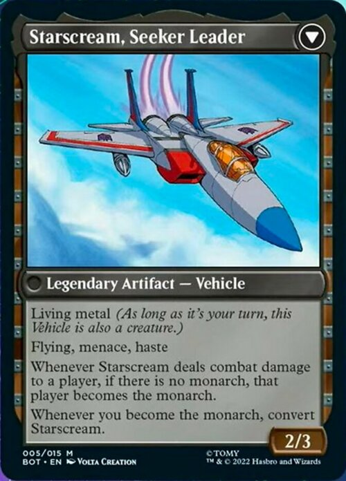 Starscream, Power Hungry // Starscream, Seeker Leader Card Back