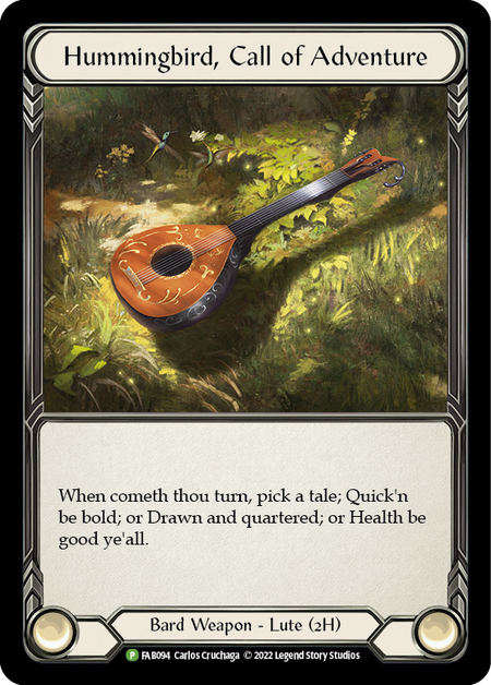 Hummingbird, Call of Adventure Card Back