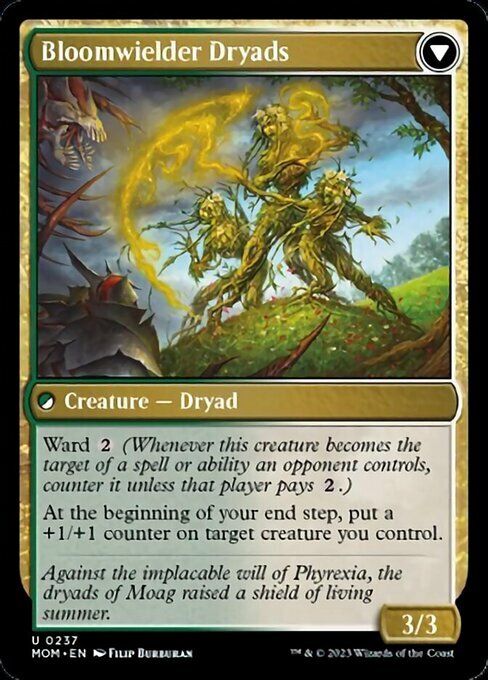 Invasion of Moag // Bloomwielder Dryads Card Back