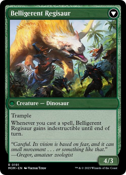 Invasion of Ixalan // Belligerent Regisaur Card Back