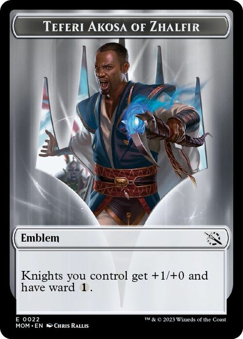 Treasure // Teferi Akosa of Zhalfir Emblem Card Back