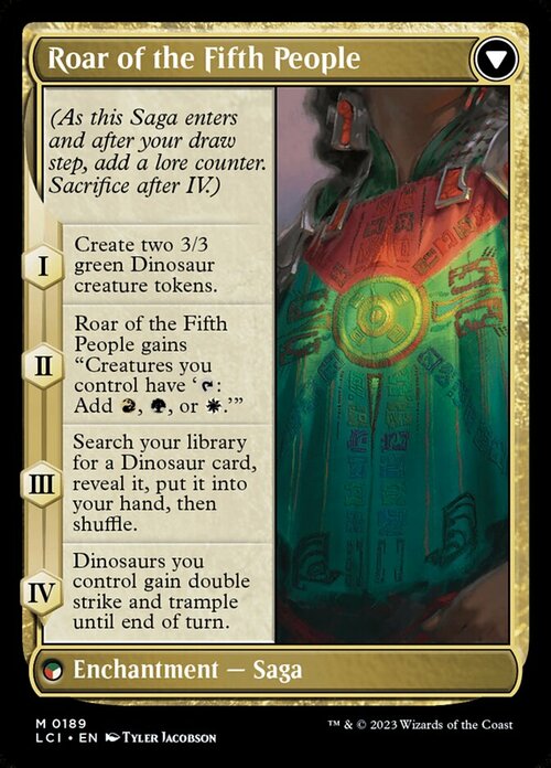 Huatli, Poet of Unity // Roar of the Fifth People Card Back