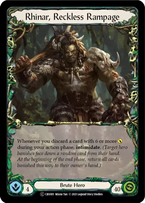 Rhinar // Rhinar, Reckless Rampage Card Back