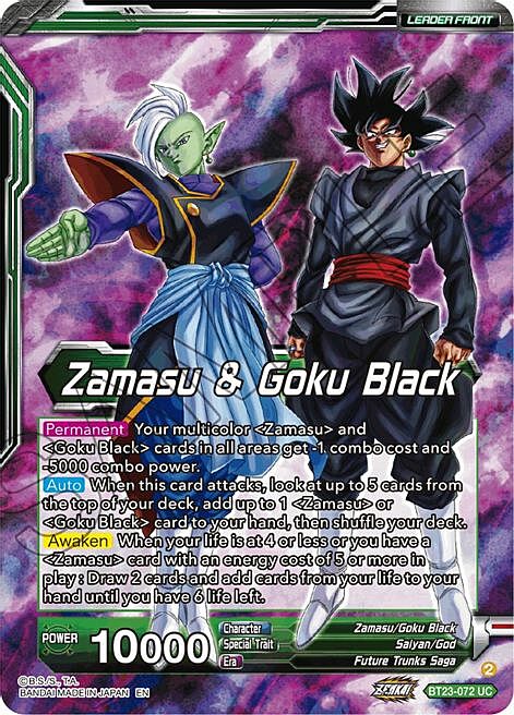 Zamasu & Goku Black // Zamasu & SS Rose Goku Black, Humanity's Destruction Card Back