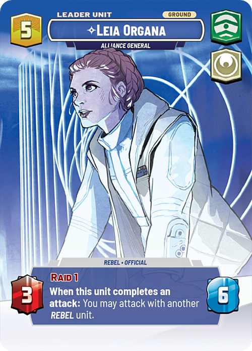 Leia Organa - Alliance General Card Back