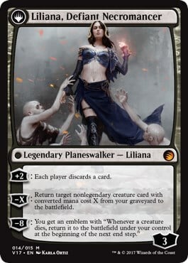 Liliana, Heretical Healer // Liliana, Defiant Necromancer Card Back