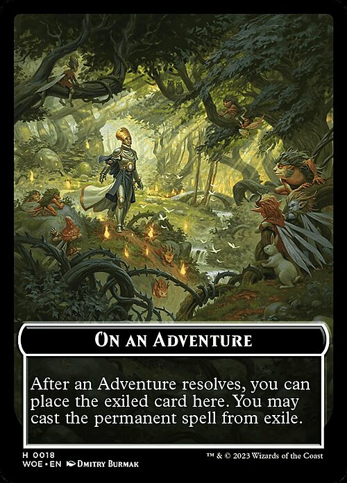 Wicked / Cursed Role Token // On an Adventure Card Back