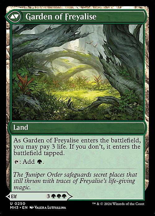 Disciple of Freyalise // Garden of Freyalise Card Back