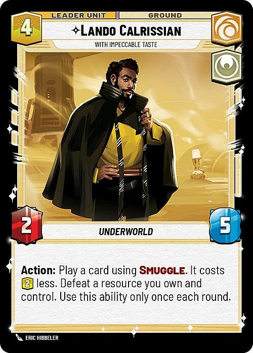 Lando Calrissian, Con Un Impeccabile Gusto Card Back