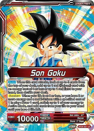 Son Goku // Son Goku & Android 18, Unexpected Tag Team Card Back