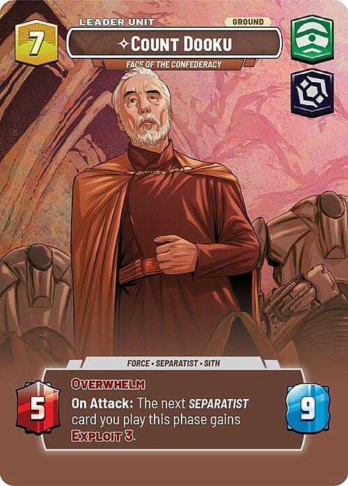 Count Dooku - Face of the Confederacy Card Back