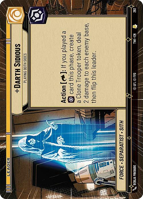 Chancellor Palpatine - Playing Both Sides Card Back