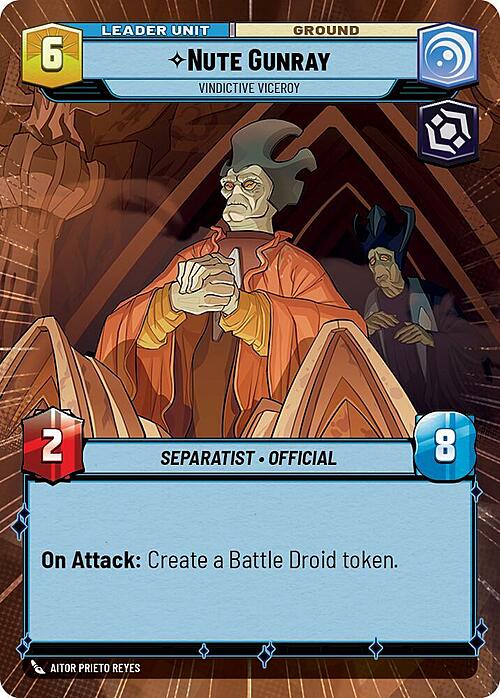 Nute Gunray - Vindictive Viceroy Card Back