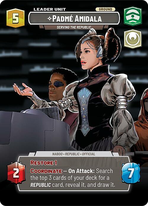 Padmé Amidala - Serving the Republic Card Back