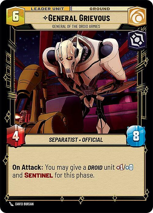 General Grievous, General of the Droid Armies Card Back