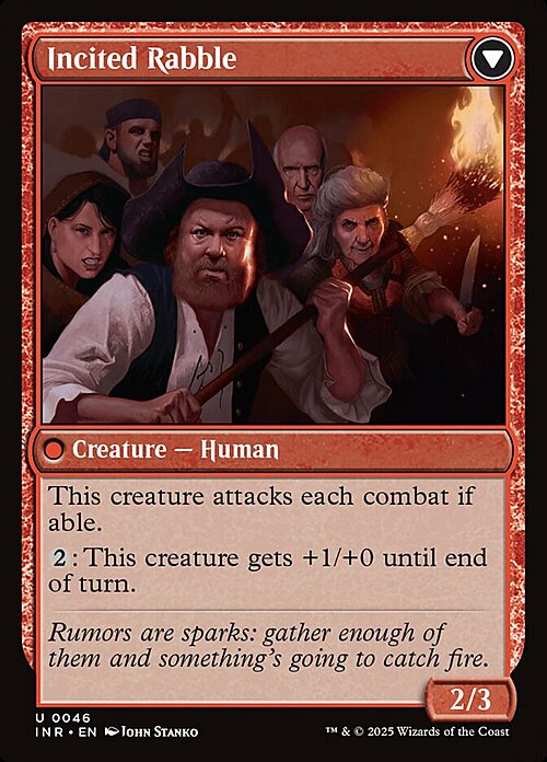 Town Gossipmonger // Incited Rabble Card Back