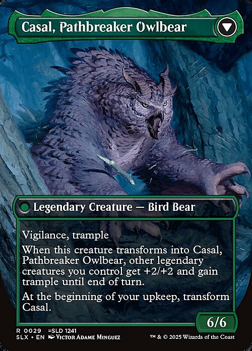 Casal, Lurkwood Pathfinder // Casal, Pathbreaker Owlbear Card Back