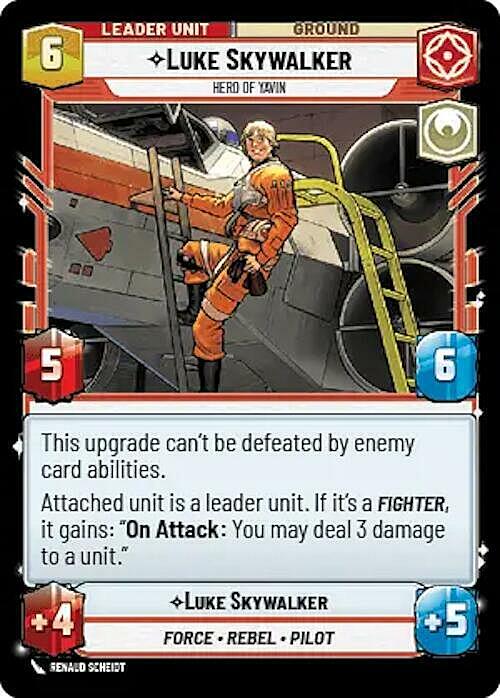 Luke Skywalker - Hero of Yavin Card Back