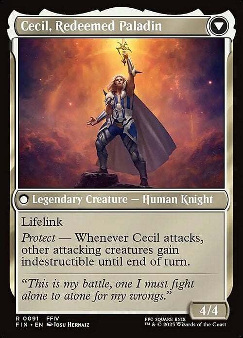 Cecil, Dark Knight // Cecil, Redeemed Paladin Card Back