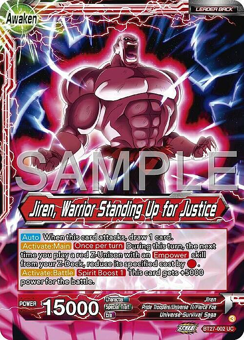 Jiren // Jiren, Warrior Standing Up for Justice Card Back