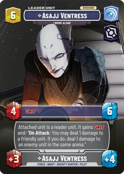 Asajj Ventress - I Work Alone Card Back