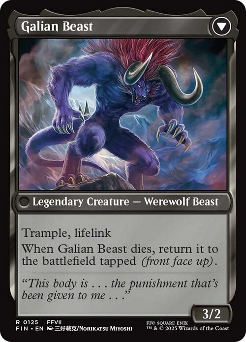 Vincent Valentine // Galian Beast Card Back
