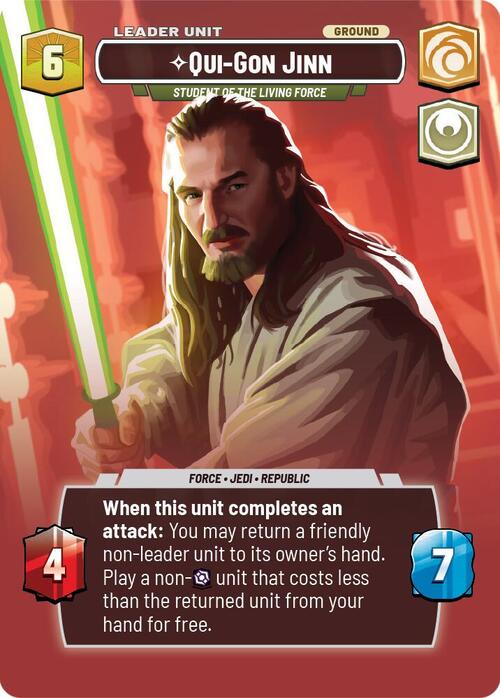 Qui-Gon Jinn, Studioso Della Forza Vivente Card Back