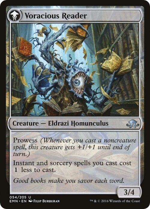 Curious Homunculus // Voracious Reader Card Back