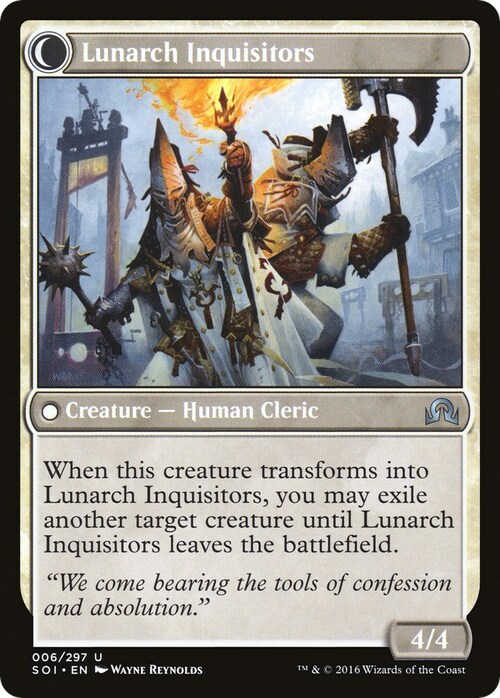 Avacynian Missionaries // Lunarch Inquisitors Card Back