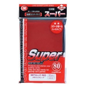 KMC Full Sized Sleeves - Metallic Red