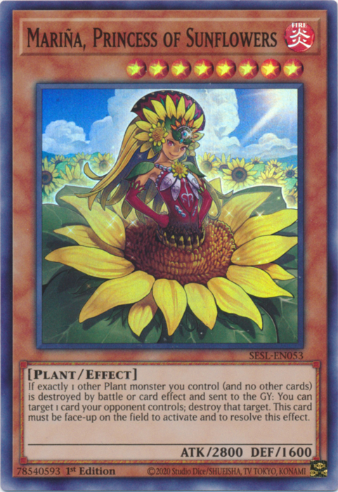 Mariña, Princess of Sunflowers Card Front