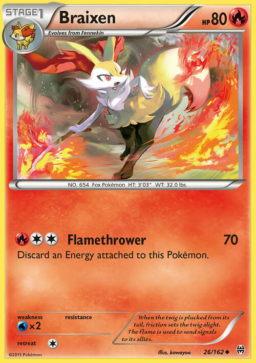 Braixen Card Front