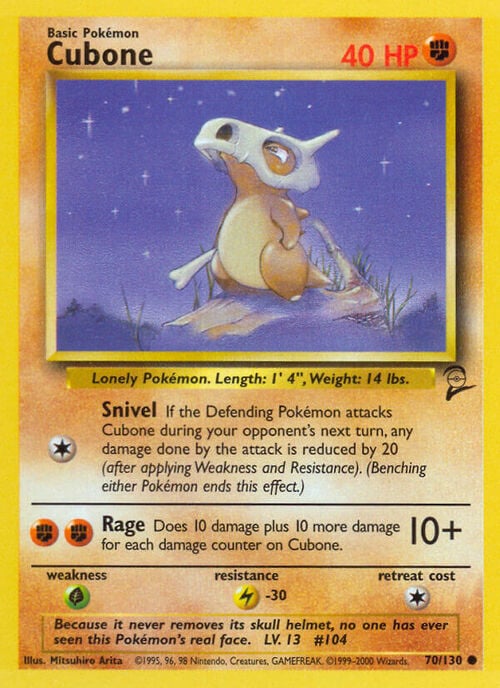 Cubone Card Front