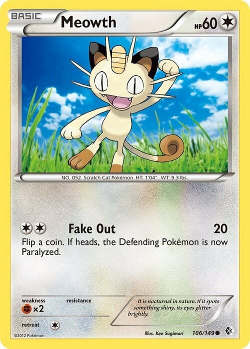 Meowth Card Front