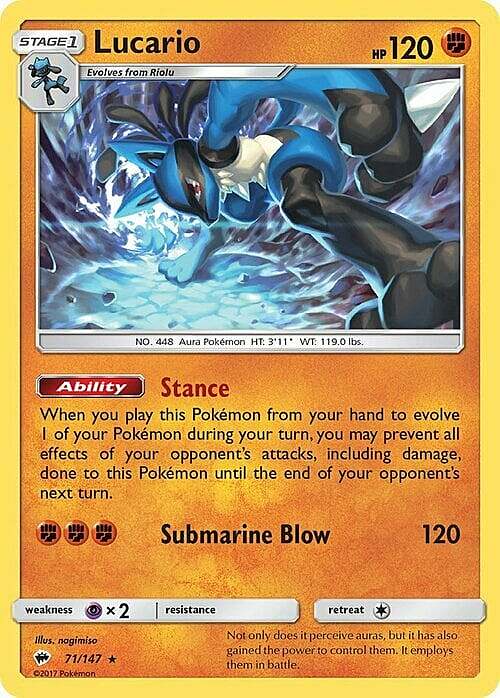 Lucario Card Front