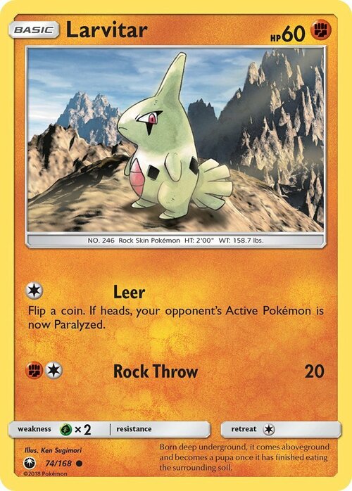 Larvitar Card Front