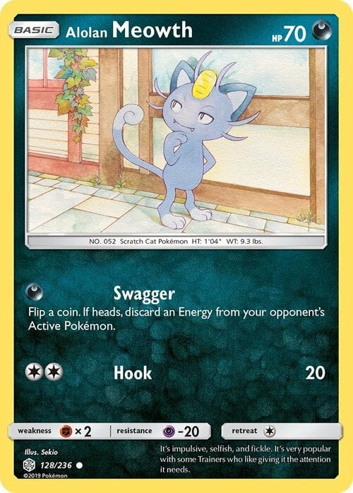 Alolan Meowth Card Front