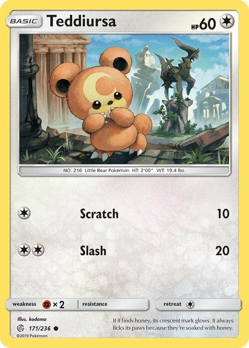 Teddiursa Card Front