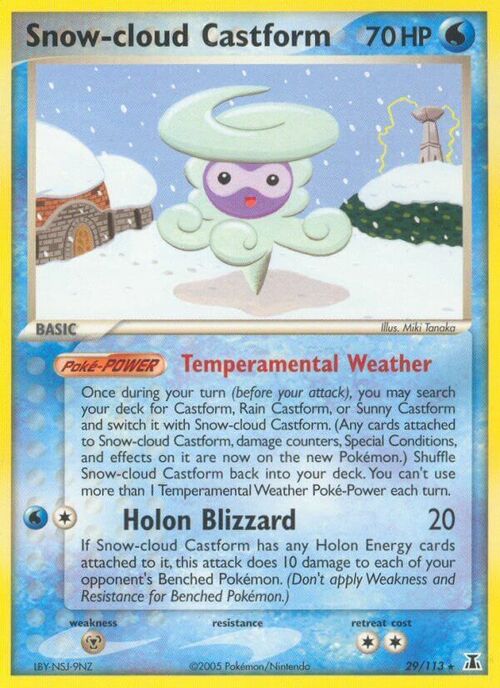 Snow-cloud Castform Card Front