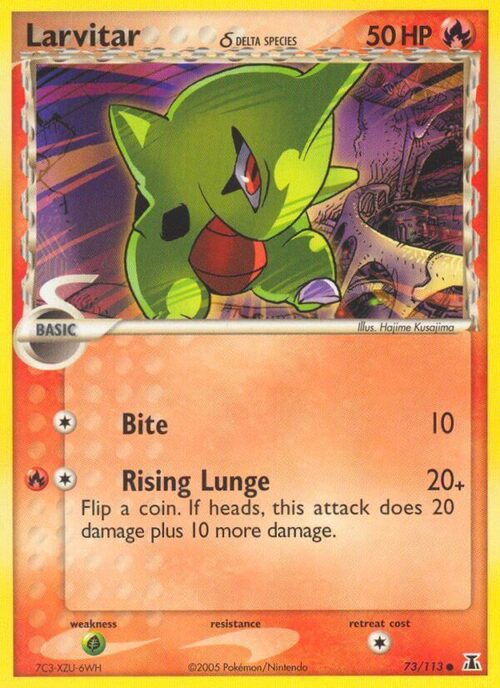 Larvitar δ Card Front